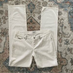 Blumarine White Classic Straight Leg Jeans
